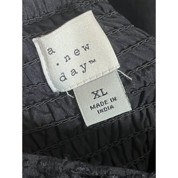 A New Day Halter Maxi Dress XL Black Neutral Minimalist Open Back Classic Glam - Picture 4 of 15